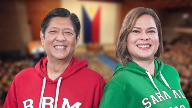 Ferdinand Marcos Jr. and Sara Duterte-Carpio. STORY: Marcos, Duterte woo voters in Nueva Ecija