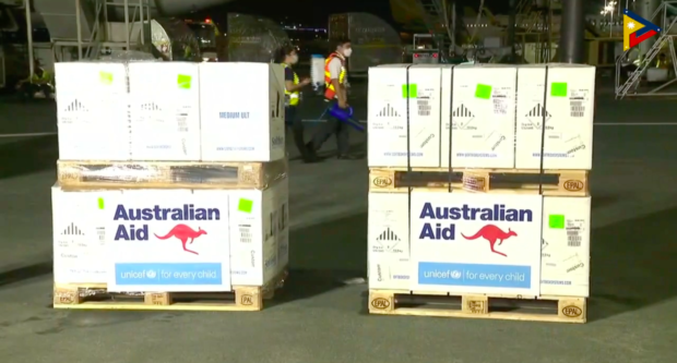 Pfizer COVID-19 vaccine doses donated by Australia at NAIA, for stoy: Pfizer COVID-19 vaccine doses donated by Australia arrive in PH