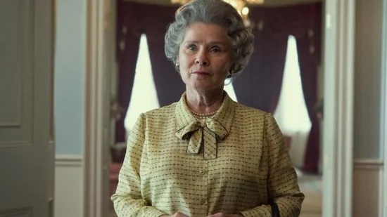 Imelda Staunton as Queen Elizabeth II on sets of “The Crown” for story: Antique props from ‘The Crown’ stolen in UK robbery