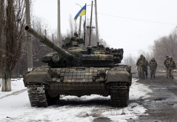 A ukrainian military tank.