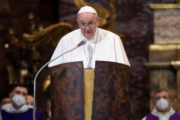 Pope Francis. STORY: Pope: Ukraine invasion ‘unacceptable armed aggression’