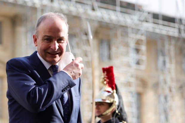 FILE PHOTO: Irish Prime Minister Micheal Martin arrives to attend an informal summit of EU leaders at the Chateau de Versailles (Versailles Palace) in Versailles, near Paris, France March 11, 2022. REUTERS/Sarah Meyssonnier/File Photo
