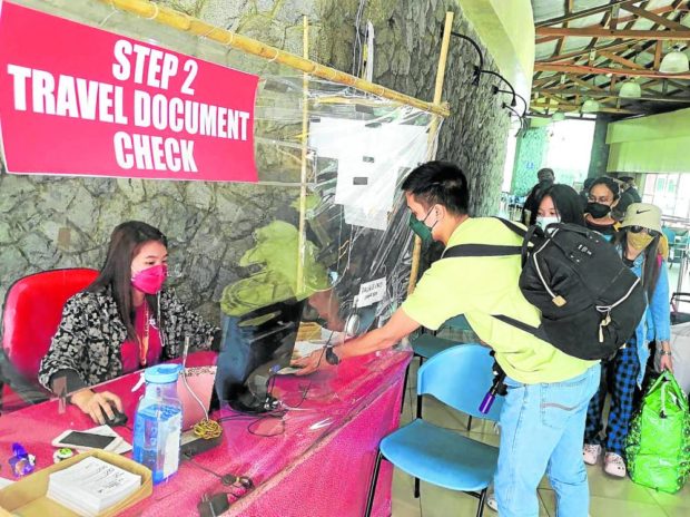 Passenger in Baguio City terminal, FOR STORY: