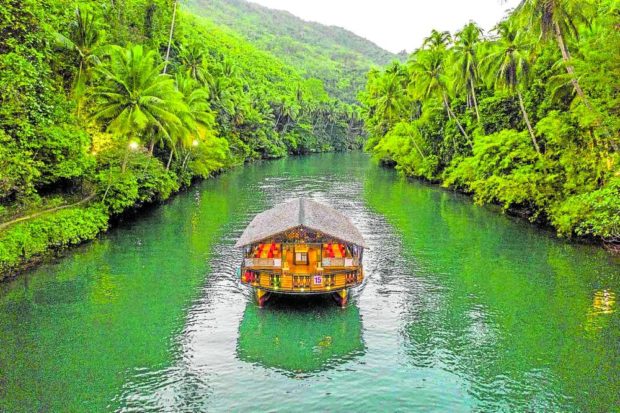 Boat on Loboc River. STORY: Bohol’s river cruise, floating restaurants are back