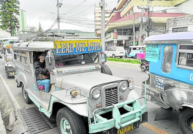 Jeepneys in Baguio. STORY: We’re like begging for alms, say drivers