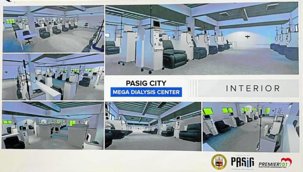 The three-story Pasig City Mega Dialysis Center. STORY: Free dialysis soon available for Pasig City residents