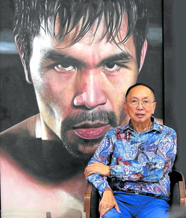BELOW THE BELT BLOWS  Tycoon Salvador “Buddy” Zamora decries the “below-the-belt tactics” employed by an opponent, who he says is spreading lies that Manny Pacquiao is withdrawing from the presidential race. —MARIANNE BERMUDEZ