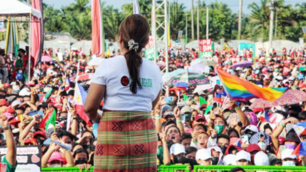 Three-term Senator and Senatorial Candidate Loren Legarda during UniTeam’s campaign sortie in General Santos City on Sunday, March 27.