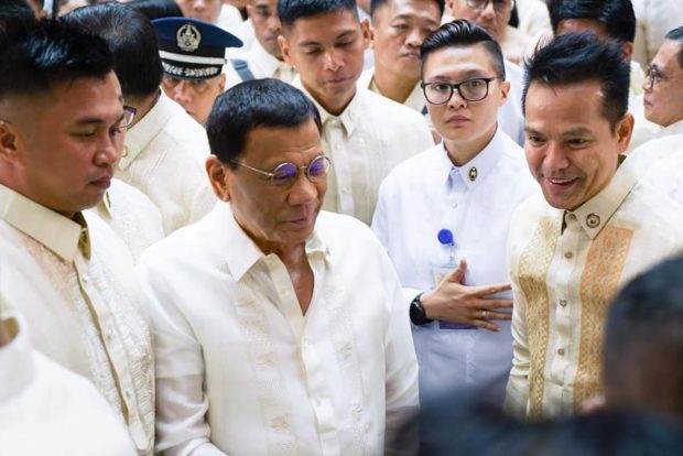 Major Zeerah Blanche Lucrecia on guard while President Rodrigo Duterte is on duty.