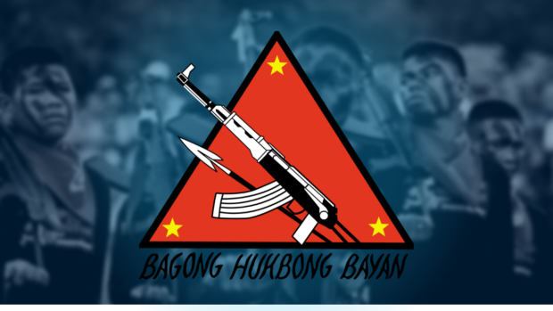 New People’s Army logo with background illustration. STORY: Gov’t still prefers local peace talks with communists