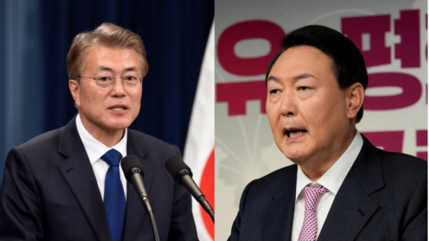 President Moon Jae-in and President-elect Yoon Suk-yeol