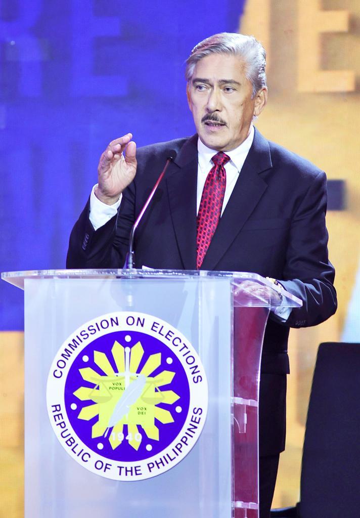 Vice presidential candidate and Senate President Vicente C. Sotto III