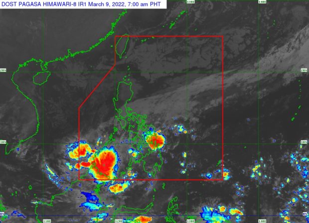 Pagasa satellite image as of 7 a.m., March 9, 2022