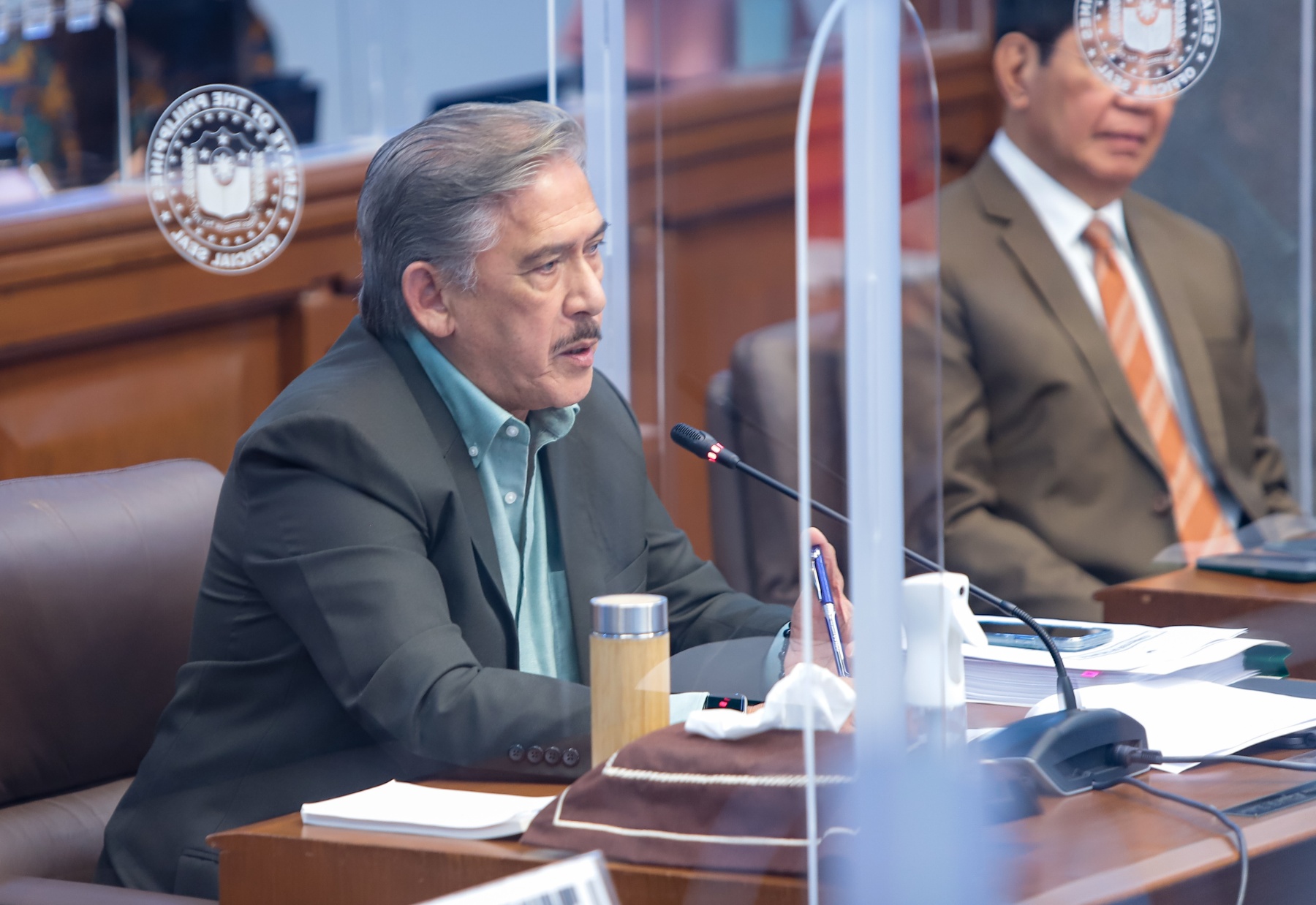 Senate President Vicente Sotto III presides over the Senate Committee of the Whole investigation into agricultural smuggling on Tuesday, April 12, 2022. Photo by Bibo Nueva España/Senate PRIB senate probe dar agri agriculture hearing