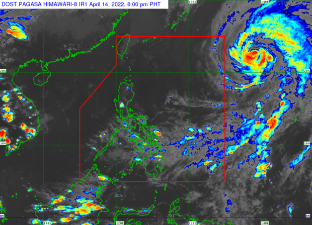 Pagasa weather satellite as of 6PM.