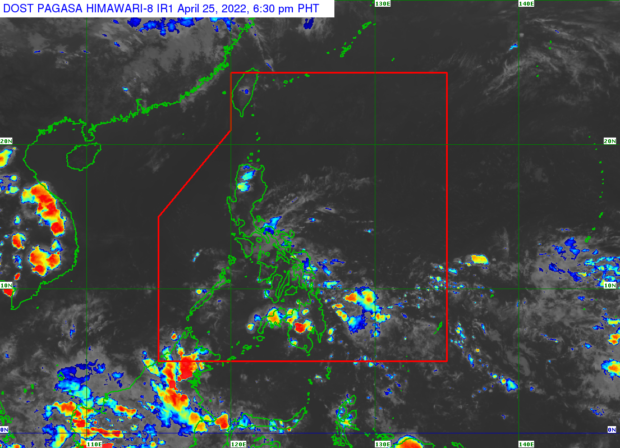 The prevailing easterlies will bring overcast skies and rain in Eastern Visayas on Tuesday, while generally fair weather is forecast over the rest of the country, said the Philippine Atmospheric Geophysical and Astronomical and Astronomical Services (Pagasa).