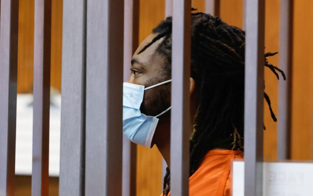 Dandre Martin, 26, who was taken into custody on Sunday as a "related suspect" in a shooting in Sacramento over the weekend that left six people dead, appears in state superior court in Sacramento, California, U.S. April 5, 2022. REUTERS/Fred Greaves