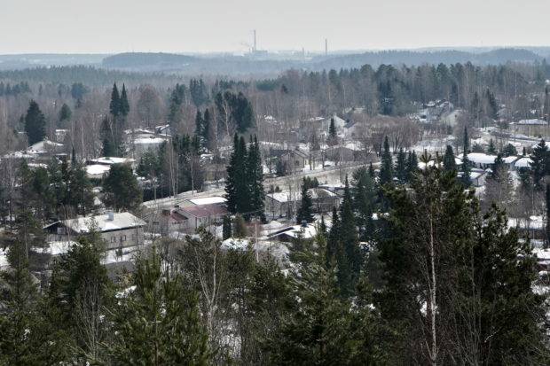 A general view of the border town of Imatra, Finland March 24, 2022. Picture taken March 24, 2022. REUTERS/Essi Lehto
