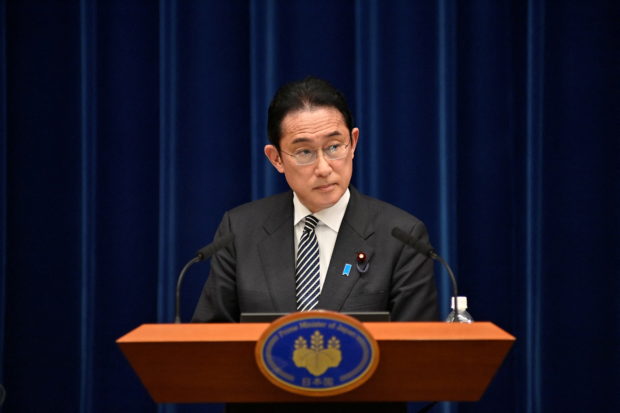 Japan's Prime Minister Fumio Kishida attends a news conference in Tokyo, Japan April 26, 2022. David Mareuil/Pool via REUTERS/File Photo