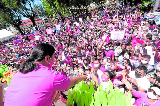 Vice president and presidential aspirant Leni Robredo returns to vote-rich Cebu province 17 days before election day