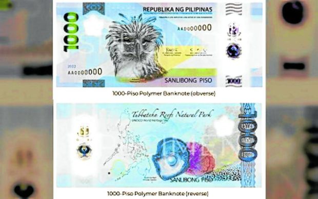 1000-peso polymer banknotes. STORY: Some senators prefer banknotes made of abaca not polymer