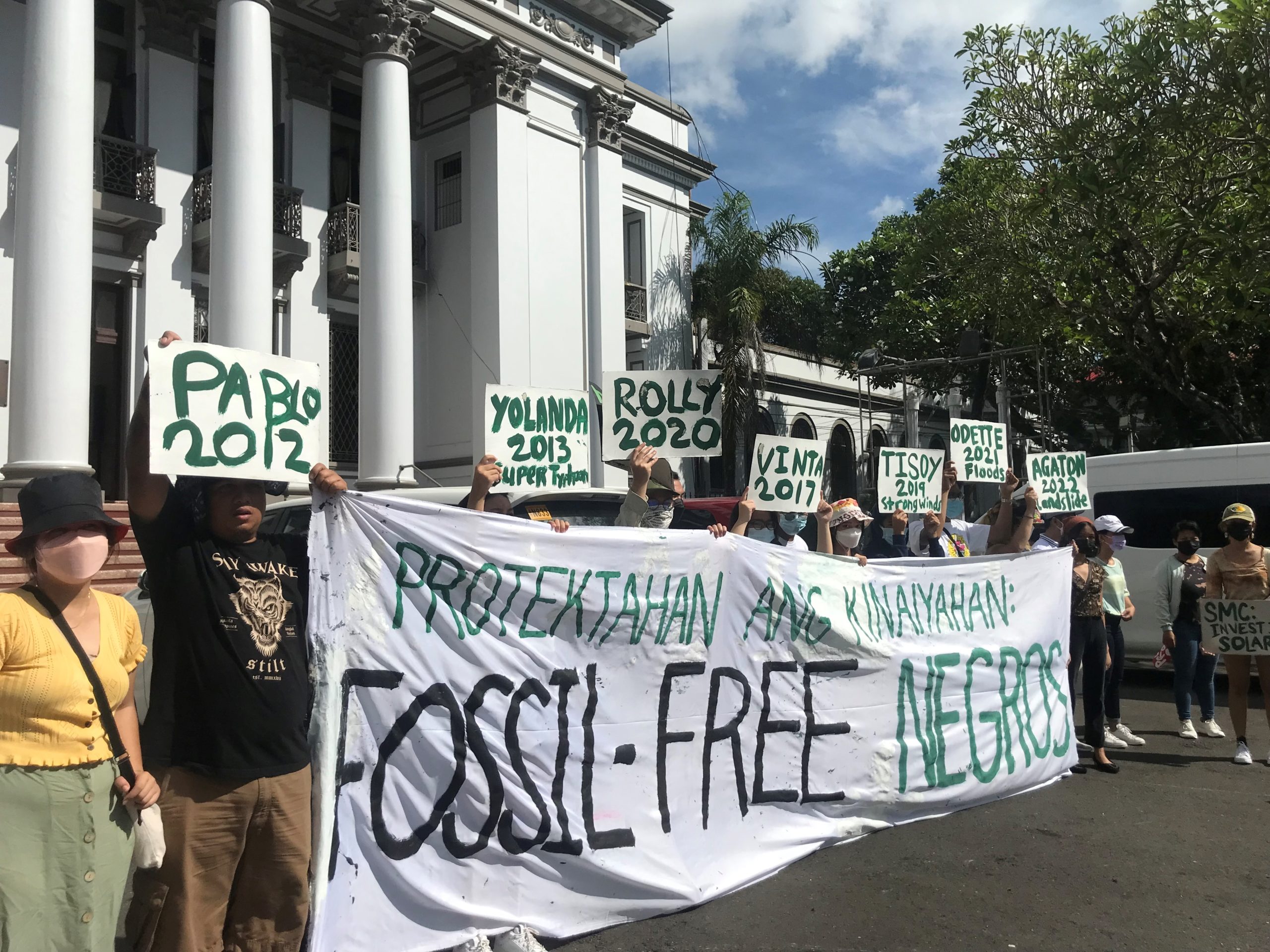 A silent protest was held by different groups at the Negros Occidental Capitol in Bacolod City on Earth Day, April 22