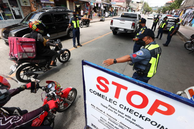 A motorcycle rider was arrested in Pasig City on the first day of the gun ban period for the 2023 barangay and sangguniang kabataan elections, the Philippine National Police (PNP) said Monday.