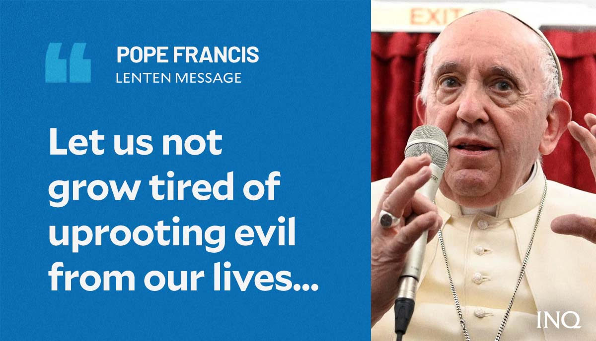 Pope Francis - Lent message
