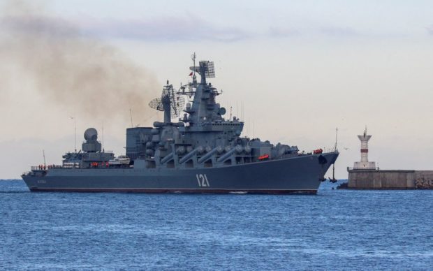 Russia says flagship of Black Sea fleet badly damaged by blast