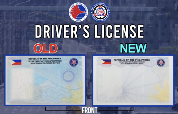New look of the DOTr driver's license. STORY: DOTr: Issuance of plastic drivers’ licenses to normalize soon