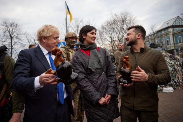 Ukraine’s Zelensky braces for ‘hard battle,’ UK’s Johnson visits with aid