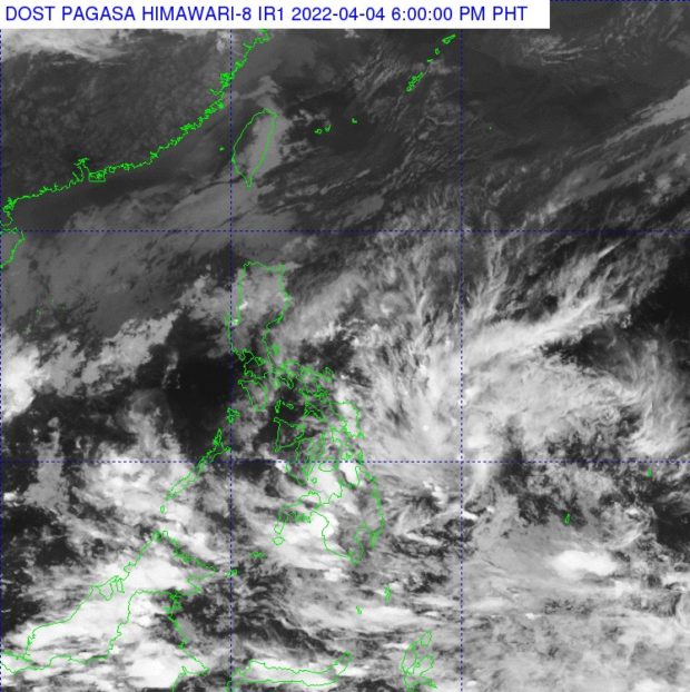 Pagasa weather satellite image as of 6PM, April 4, 2022