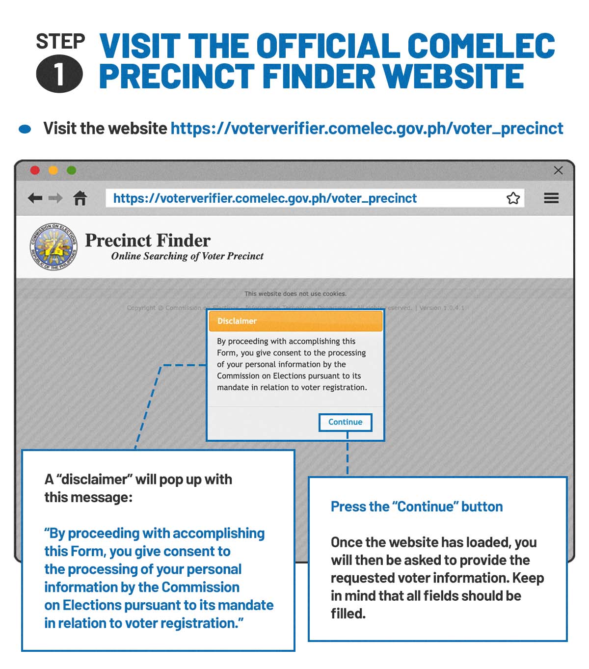 Finding voting precinct online