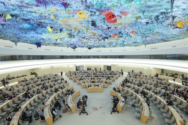 Human Rights Council at the United Nations in Geneva. STORY: Czech Republic elected to replace Russia on UN rights council