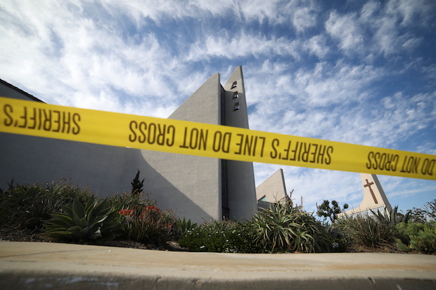The Geneva Presbyterian Church is seen after a deadly shooting, in Laguna Woods. STORY: Prosecutor won’t rule out death penalty for California church shooter