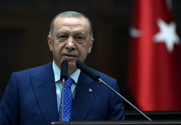 Turkish President Erdogan. STORY: Erdogan discusses concerns with NATO hopefuls Sweden and Finland