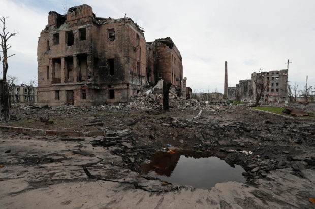 A view shows destroyed facilities of Azovstal steel plant during Ukraine-Russia conflict in the southern port city of Mariupol, Ukraine May 22, 2022. REUTERS/Alexander Ermochenko