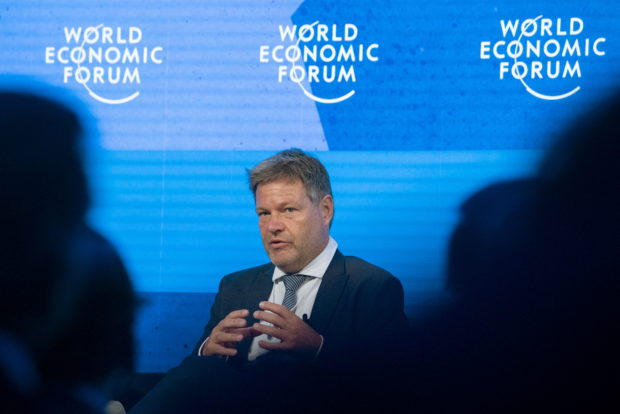 German Economic and Climate Protection Minister Robert Habeck speaks during a panel discussion at the World Economic Forum 2022 (WEF) in the Alpine resort of Davos, Switzerland, May 23, 2022.  REUTERS/Arnd Wiegmann