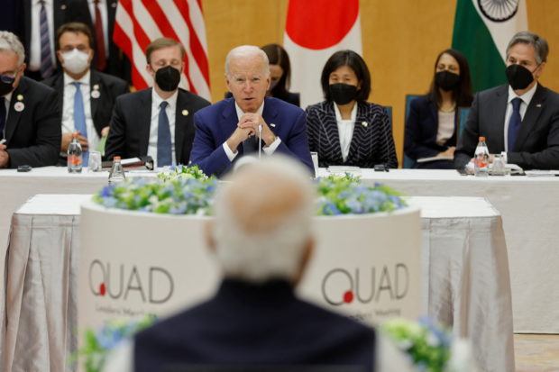 Quad Summit leaders U.S. President Joe Biden and India?s Prime Minister Narendra Modi at Kantei Palace in Tokyo, Japan, May 24, 2022. REUTERS/Jonathan Ernst