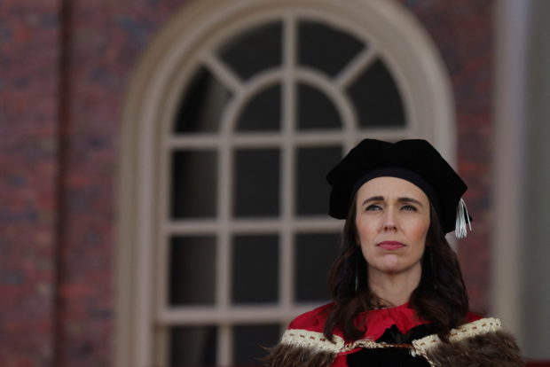 New Zealand Prime Minister Jacinda Ardern receives an honorary Doctor of Laws degree during Harvard University's 371st Commencement Exercises in Cambridge, Massachusetts, U.S., May 26, 2022.   REUTERS/Brian Snyder