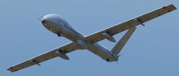 A Hermes 900 drone. STORY: PAF reports crash of Israel-built Hermes 900 drone