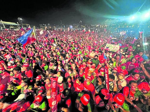 Marcos-Duterte final rally in Parañaque. STORY: Marcos caps campaign with kinder words from Duterte