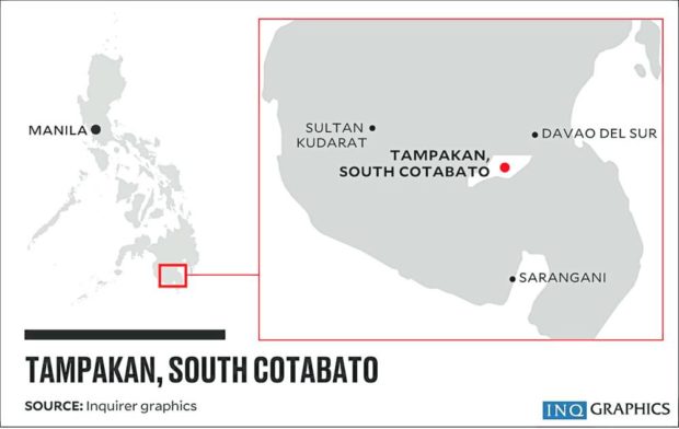 Map of Tampakan in South Cotabato. STORY: Outrage as South Cotabato lifts ban on open-pit mining