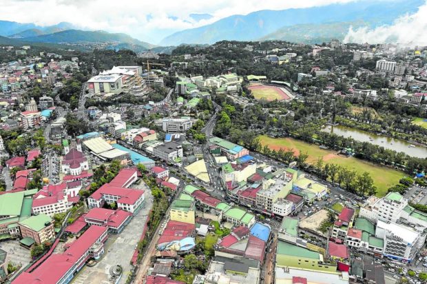 Baguio City bird's eye view. STORY: Baguio's gains, losses in modern charter