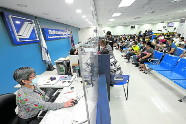 Photo of the interior of the Social Security System main office. STORY: Senator calls for probe of P843.9-billion SSS losses