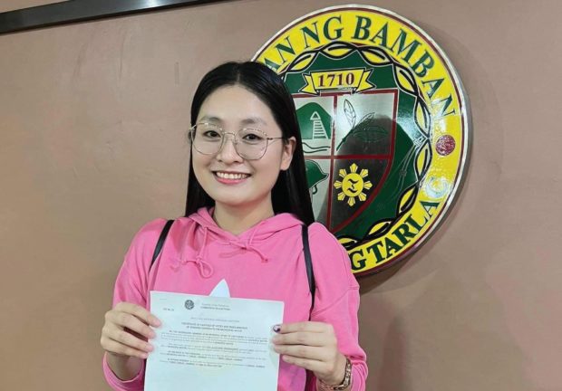 Mayor-elect Alice Leal Guo of Bamban town, Tarlac province. STORY: Bamban town in Tarlac elects first female mayor