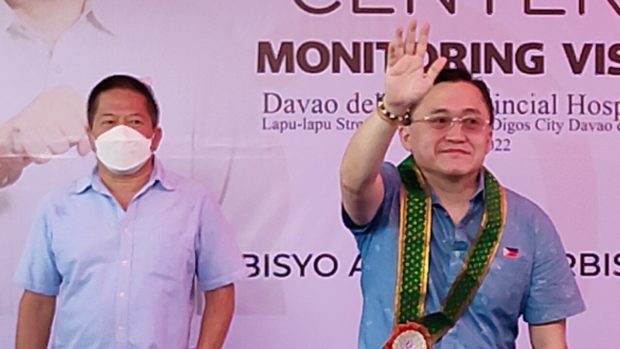 Sen. Christopher Go. STORY: Go hands over P50 million to Digos hospital for poor patients