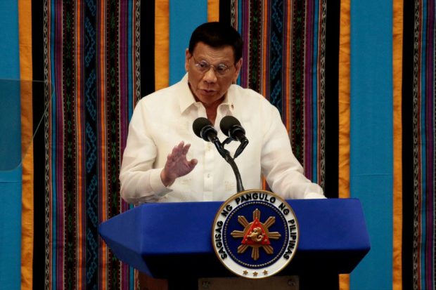 President Rodrigo Duterte. STORY: Duterte says he will speak out vs drugs, crime even in retirement