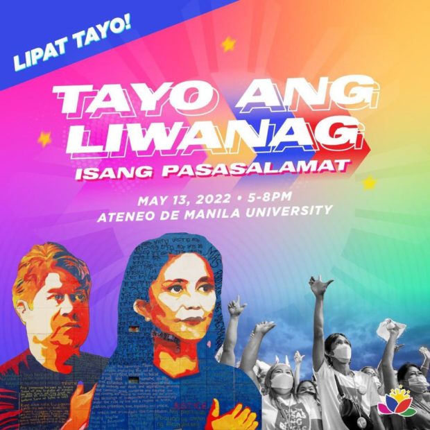 Leni-Kiko tandem's thanksgiving event moved from QCMC to AdMU campus
