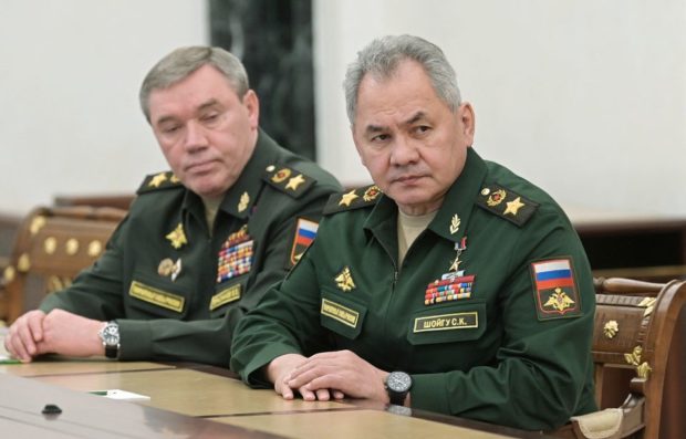 Russian Defence Minister Sergei Shoigu and Chief of the General Staff of Russian Armed Forces Valery Gerasimov
